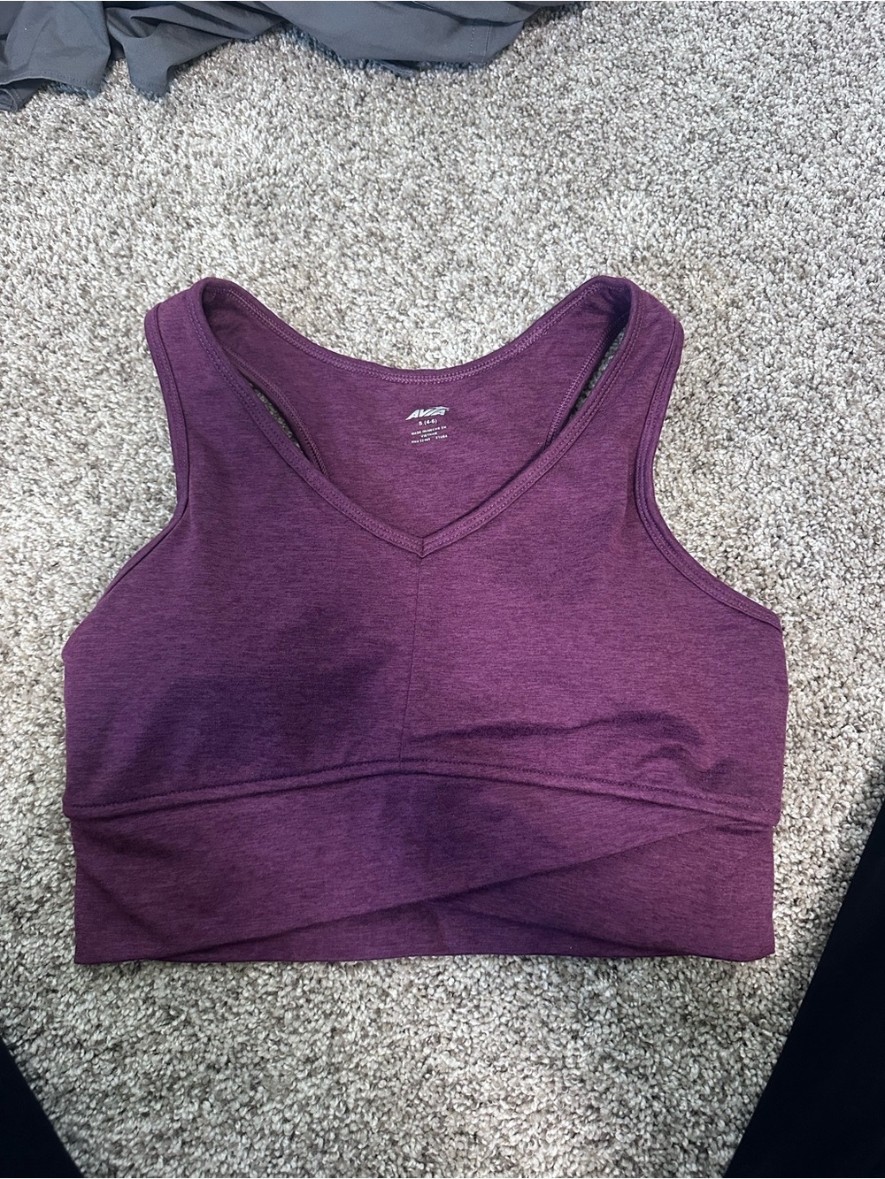 Avia Plum V-Neck Longline Active Sports Bra